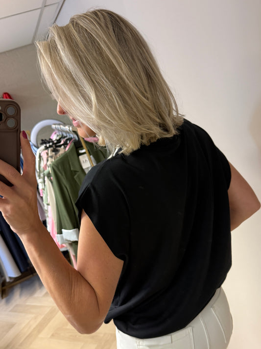 Shirt Joy Elastiek Zwart