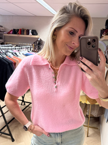 Polo Sterre Alpaca Zachtroze