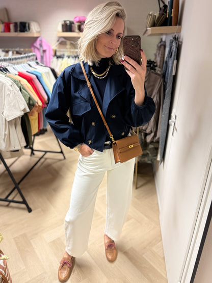 Col Shirley Mouwloos Donkerblauw