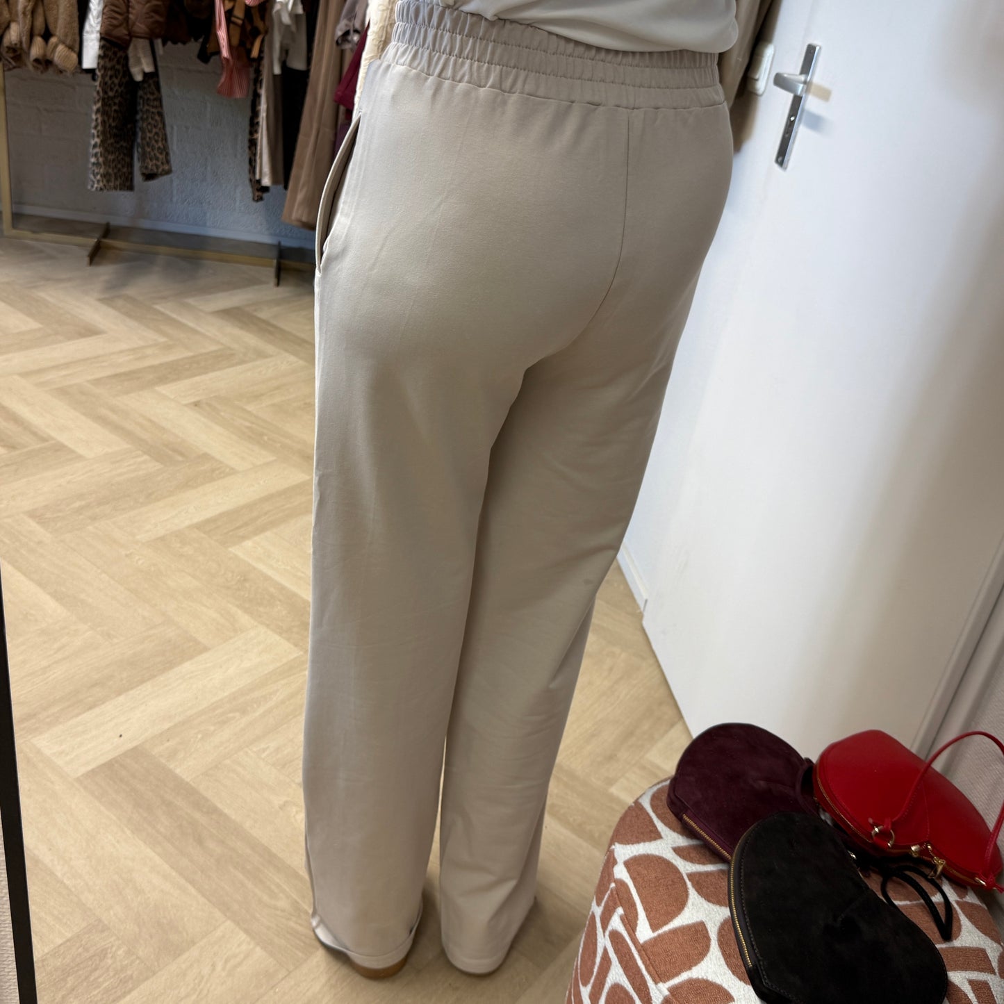 Broek Stephanie Katoen Beige