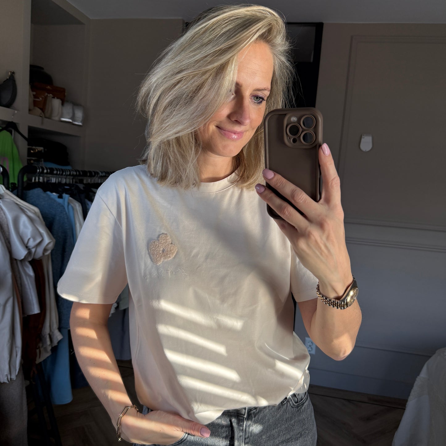 T-shirt Spring Paillet Roze
