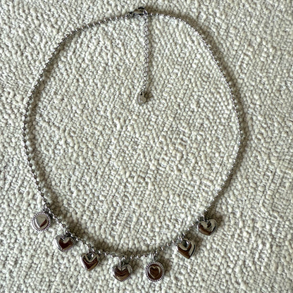 Ketting Bibi Hartjes Zilver