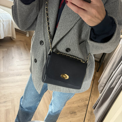 Tas Nina Leder Donkerblauw