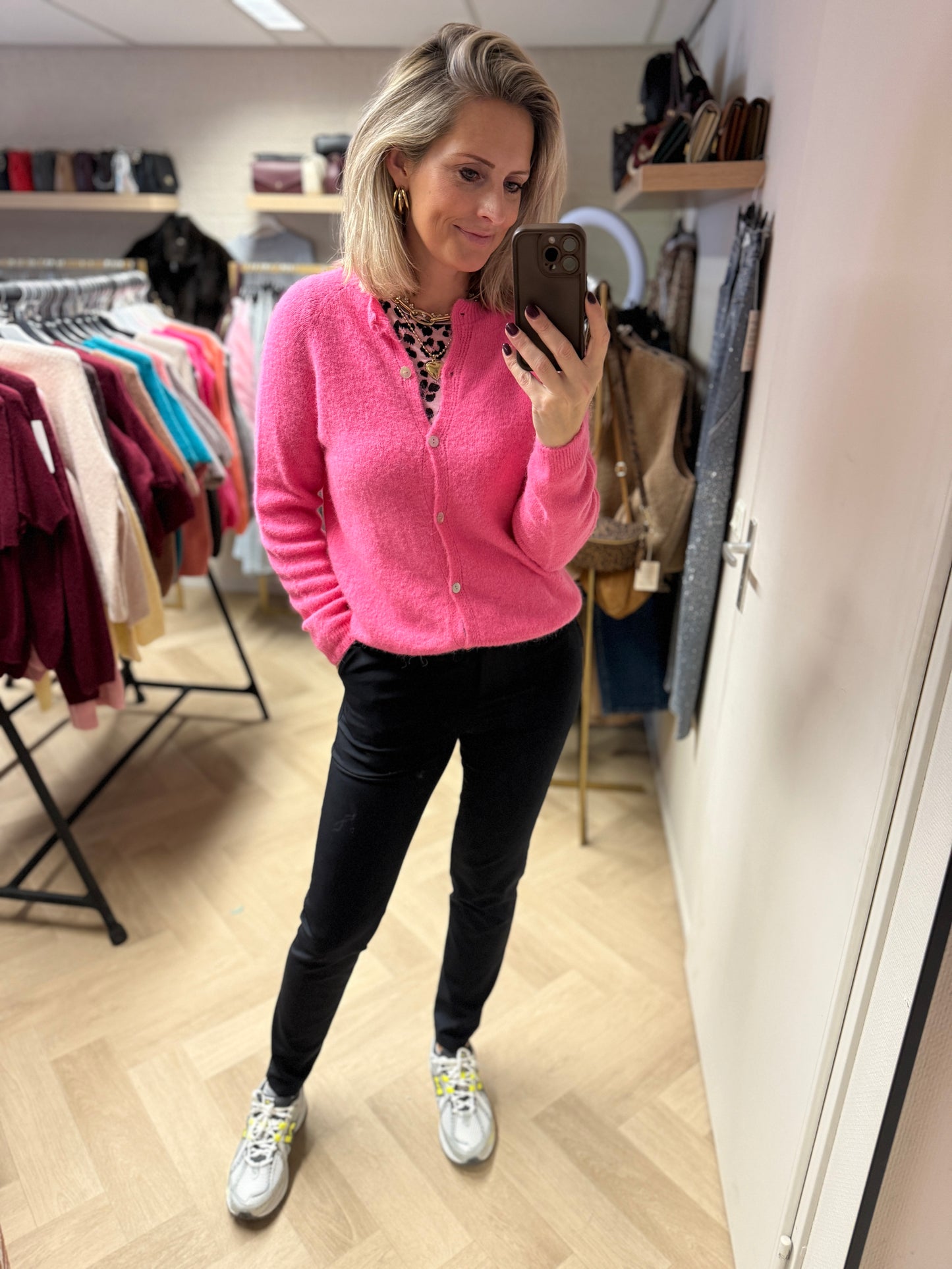 Vest Claudia Lange Mouw Alpaca Bubblegum