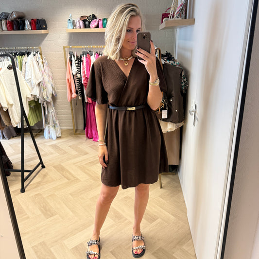 Jurk Kort Simone Bruin