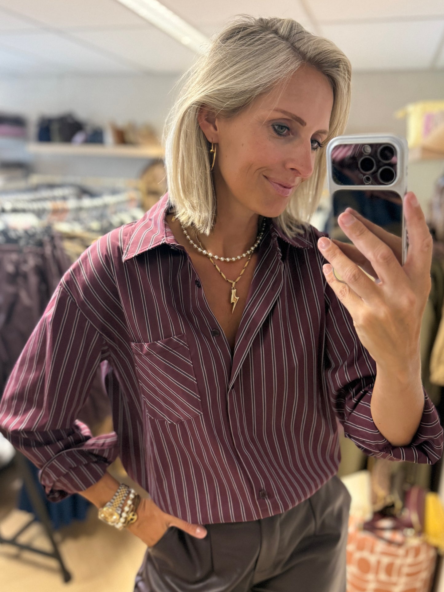 Blouse Eef Streep LM Bordeaux