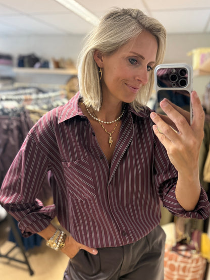 Blouse Eef Streep LM Bordeaux