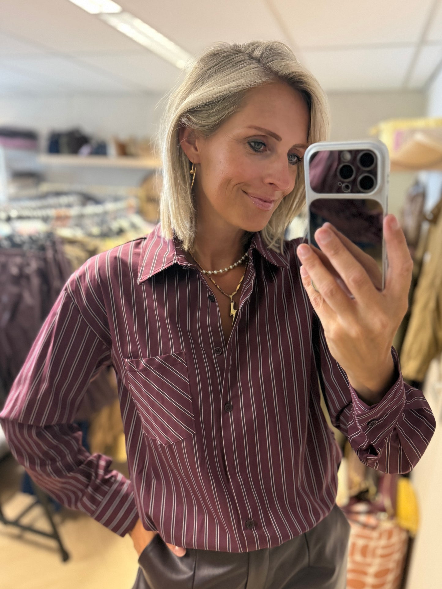 Blouse Eef Streep LM Bordeaux