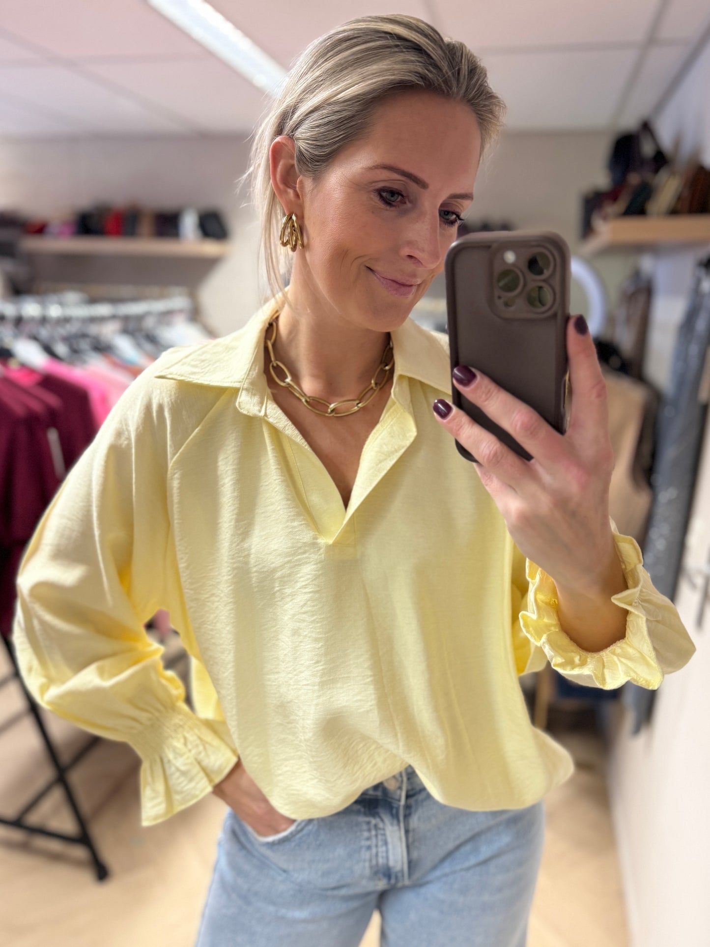 Blouse Lola Zachtgeel