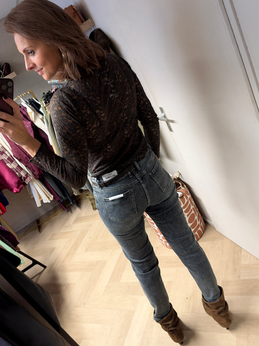 Jeans Eva Mom Fit Grijs Blauw