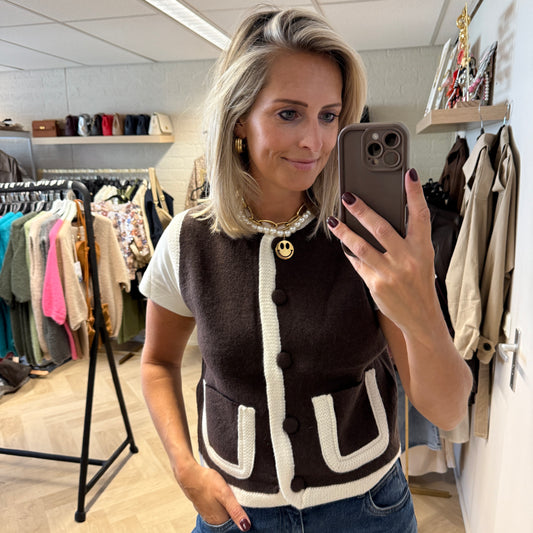 Gilet Carry Choco Offwhite