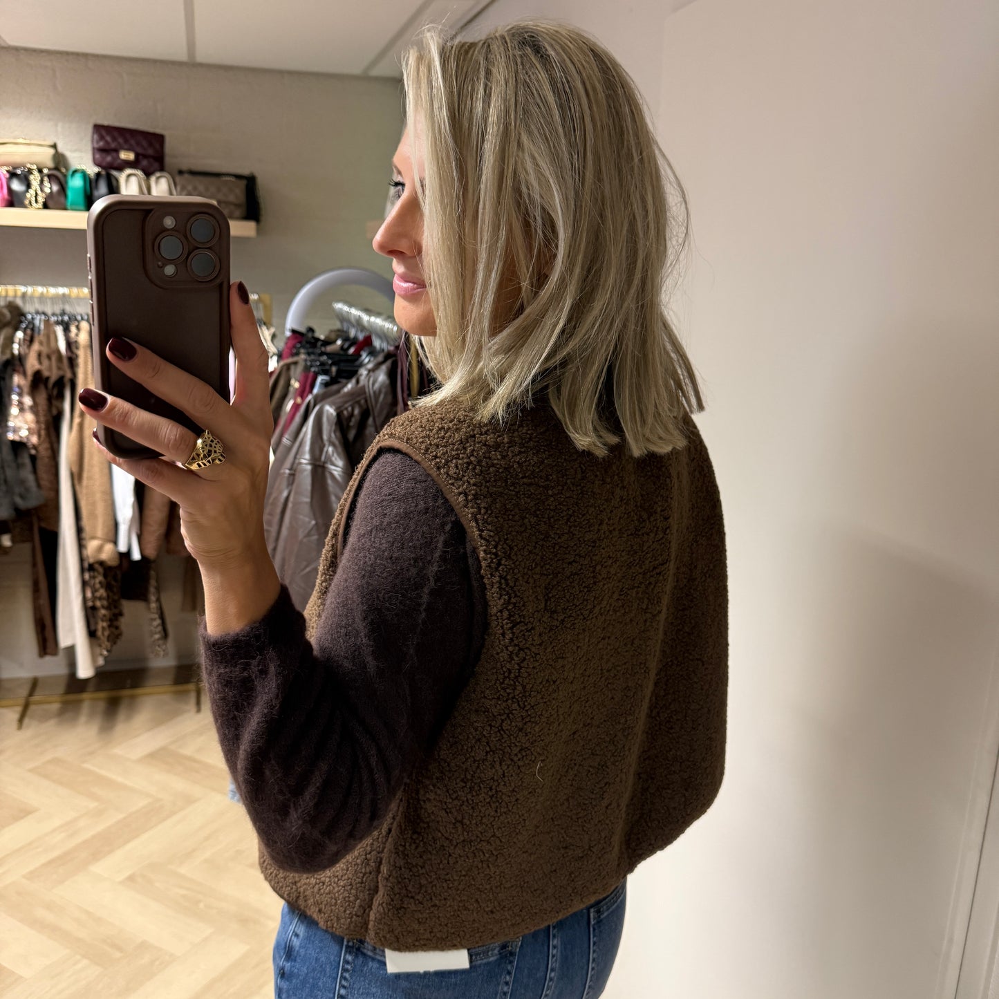Gilet American Teddy Choco
