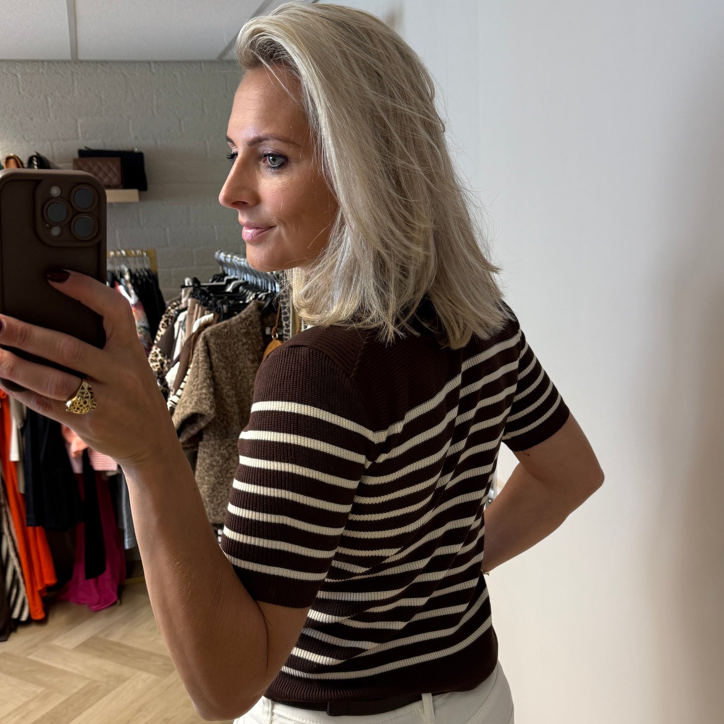 Trui Katoen Shanna Streep Bruin