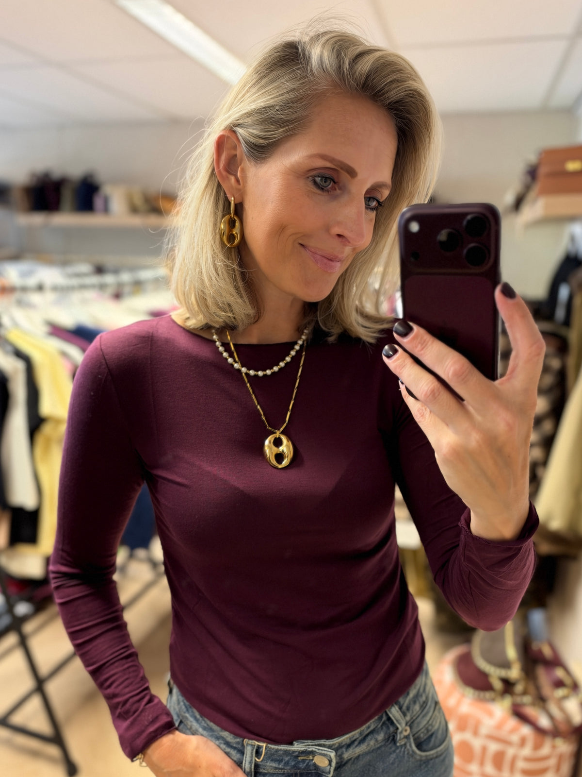Shirt Nola Cashmere Bordeaux
