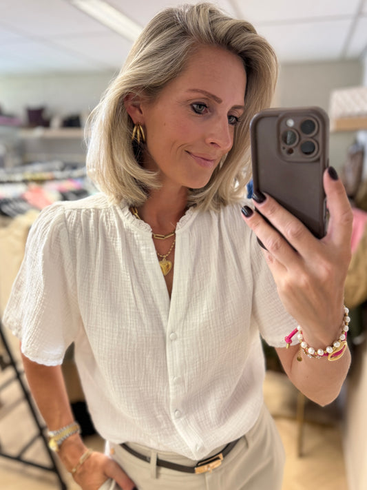 Blouse Marie Mousseline Wit