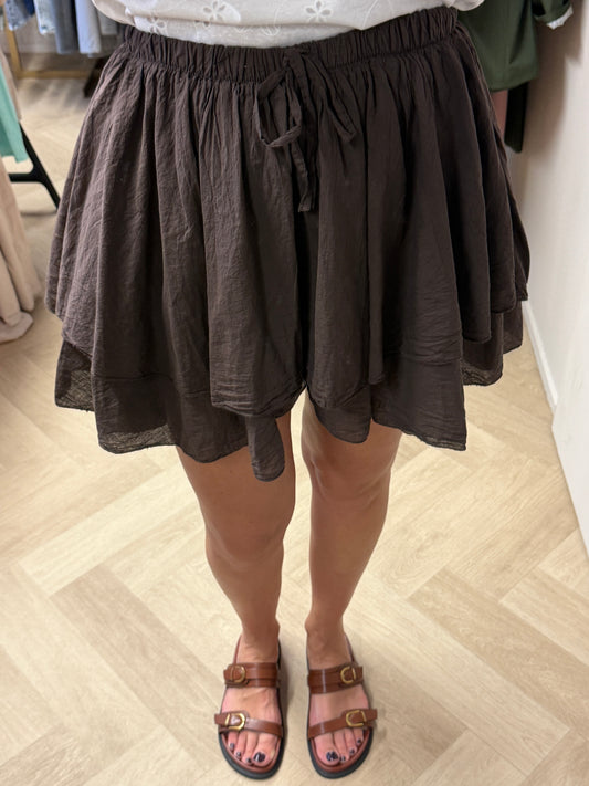 Skort Coco Katoen Bruin