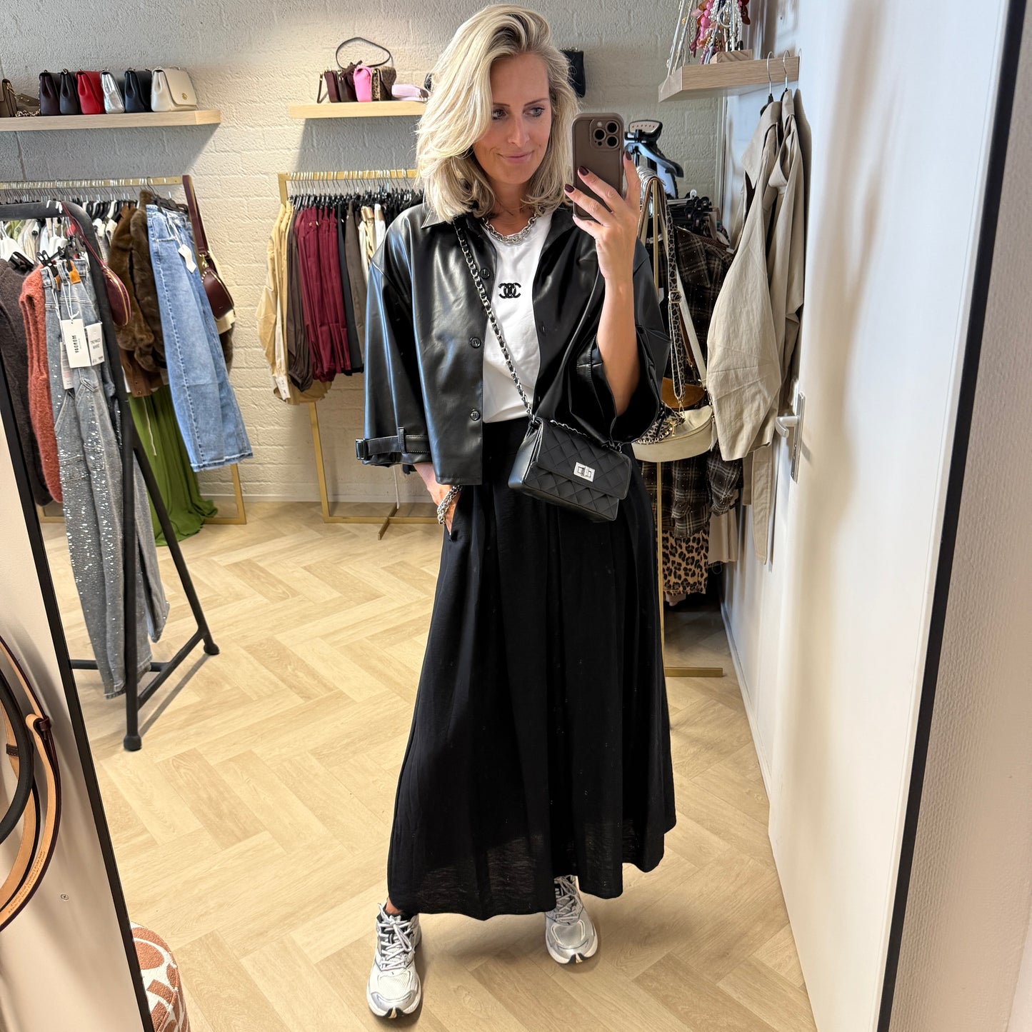 PU Trenchcoat Stevie Cape Zwart