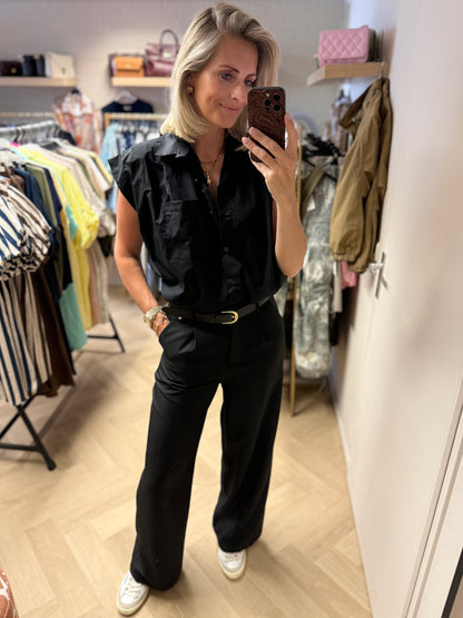 Blouse Evi Pof Elastiek Zwart
