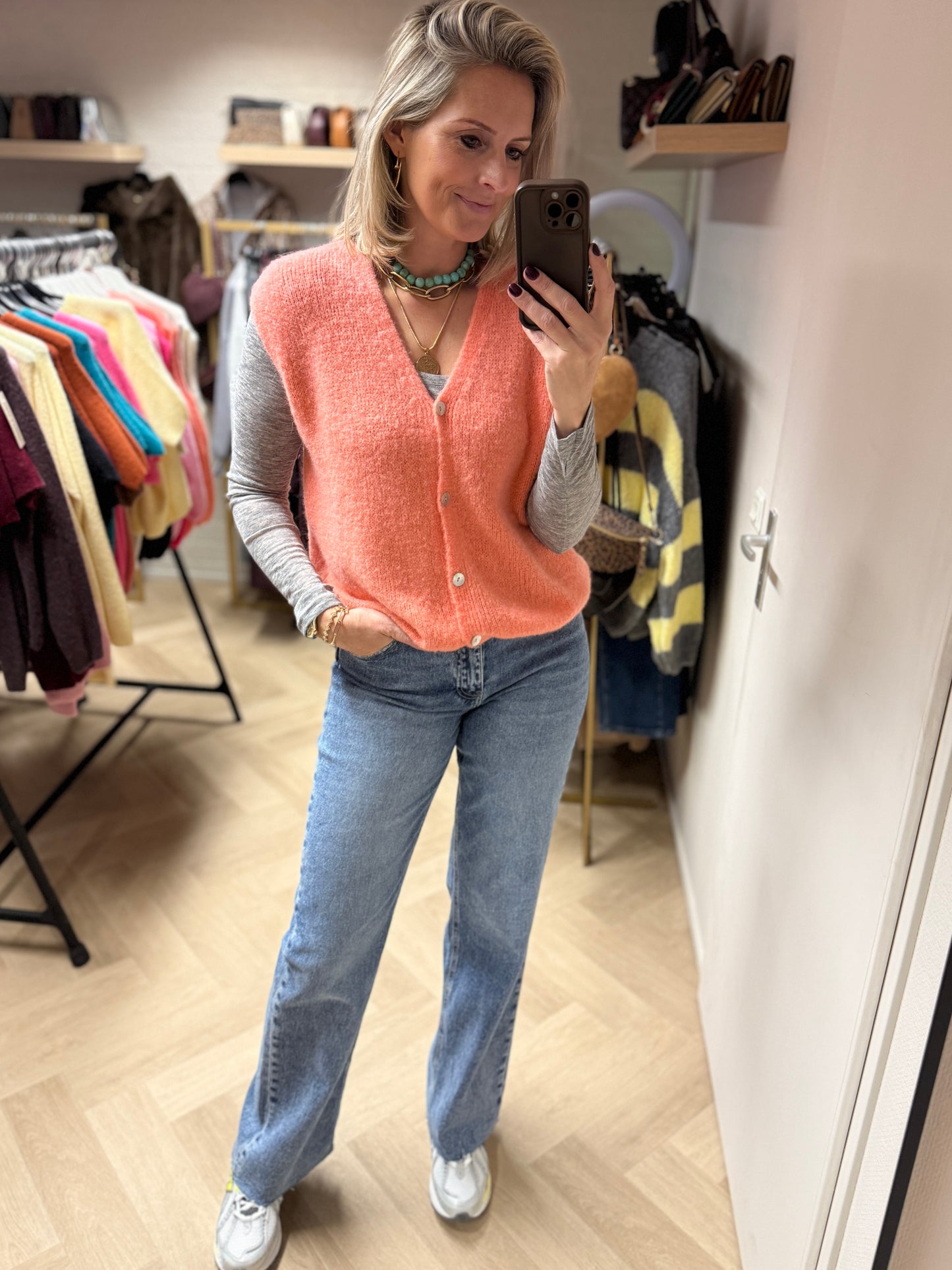 Gilet Claudia Alpaca Peach