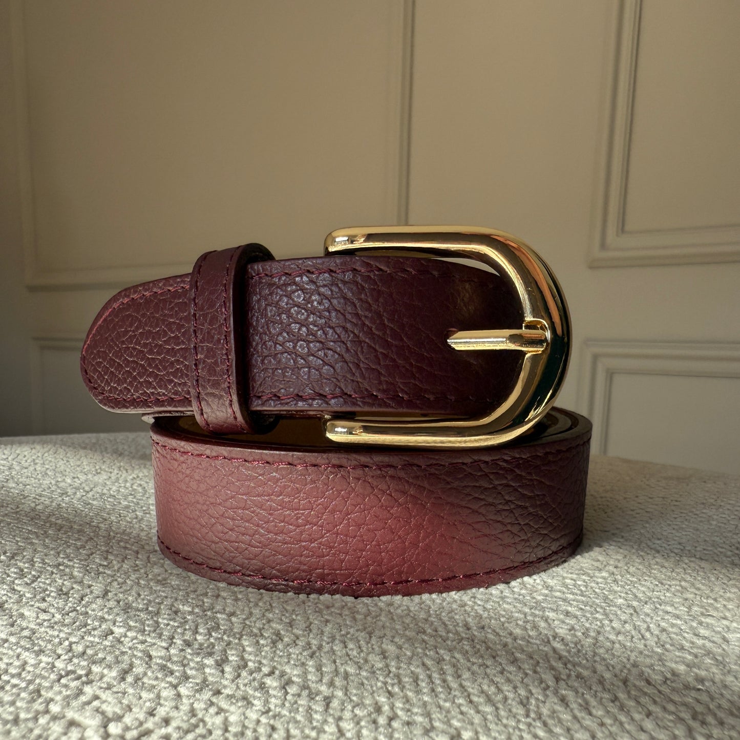 Ceintuur Bordeaux Goud