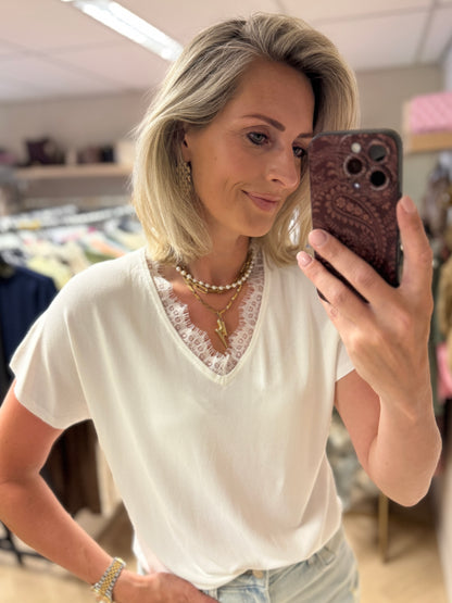 Shirt Barbara Kant Wit
