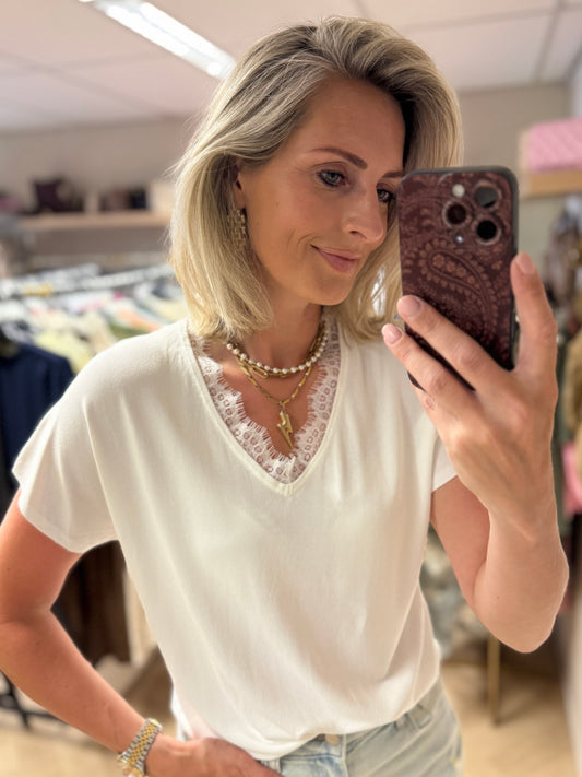 Shirt Barbara Kant Wit