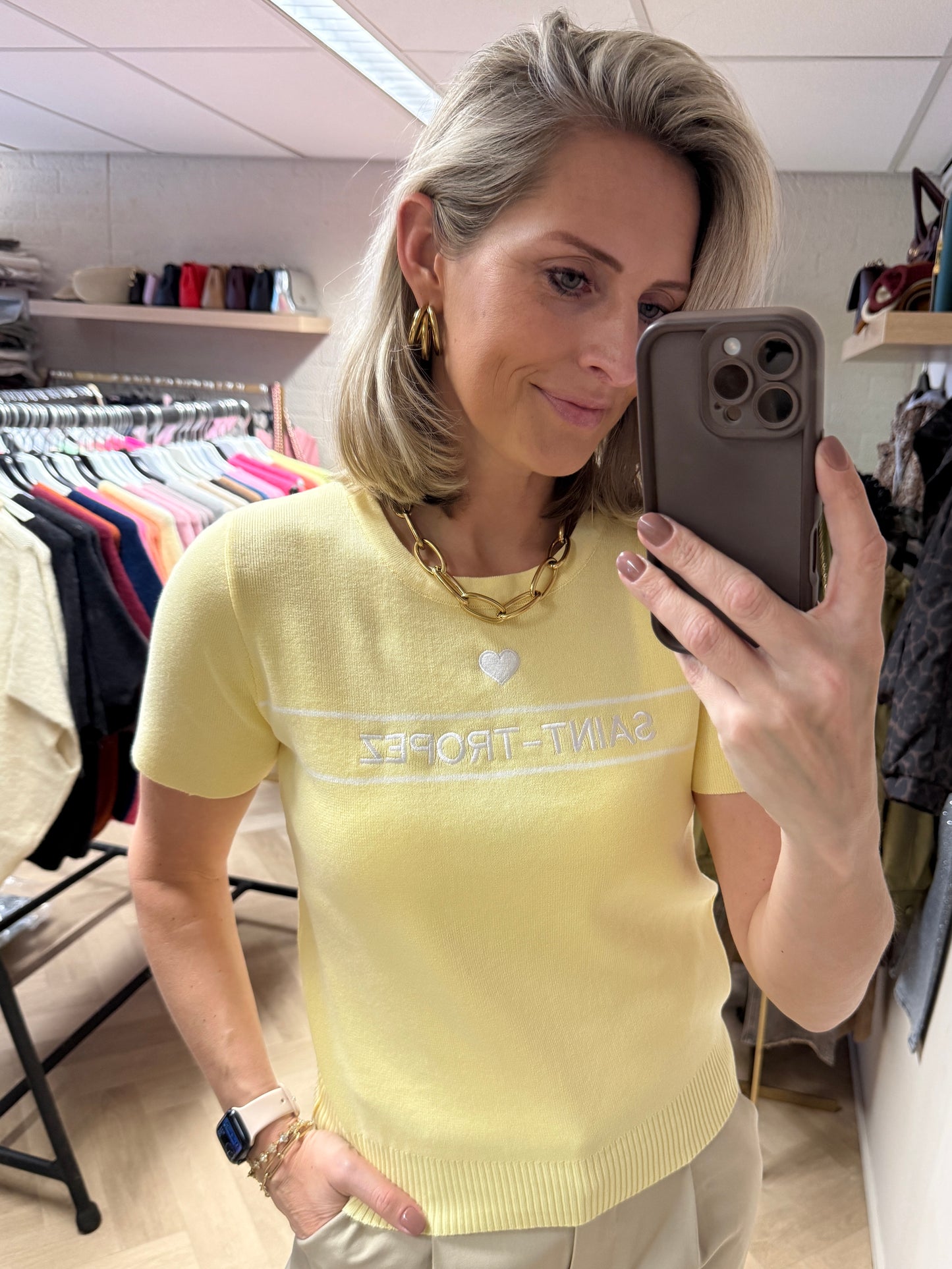 Shirt Saint Tropez Zachtgeel