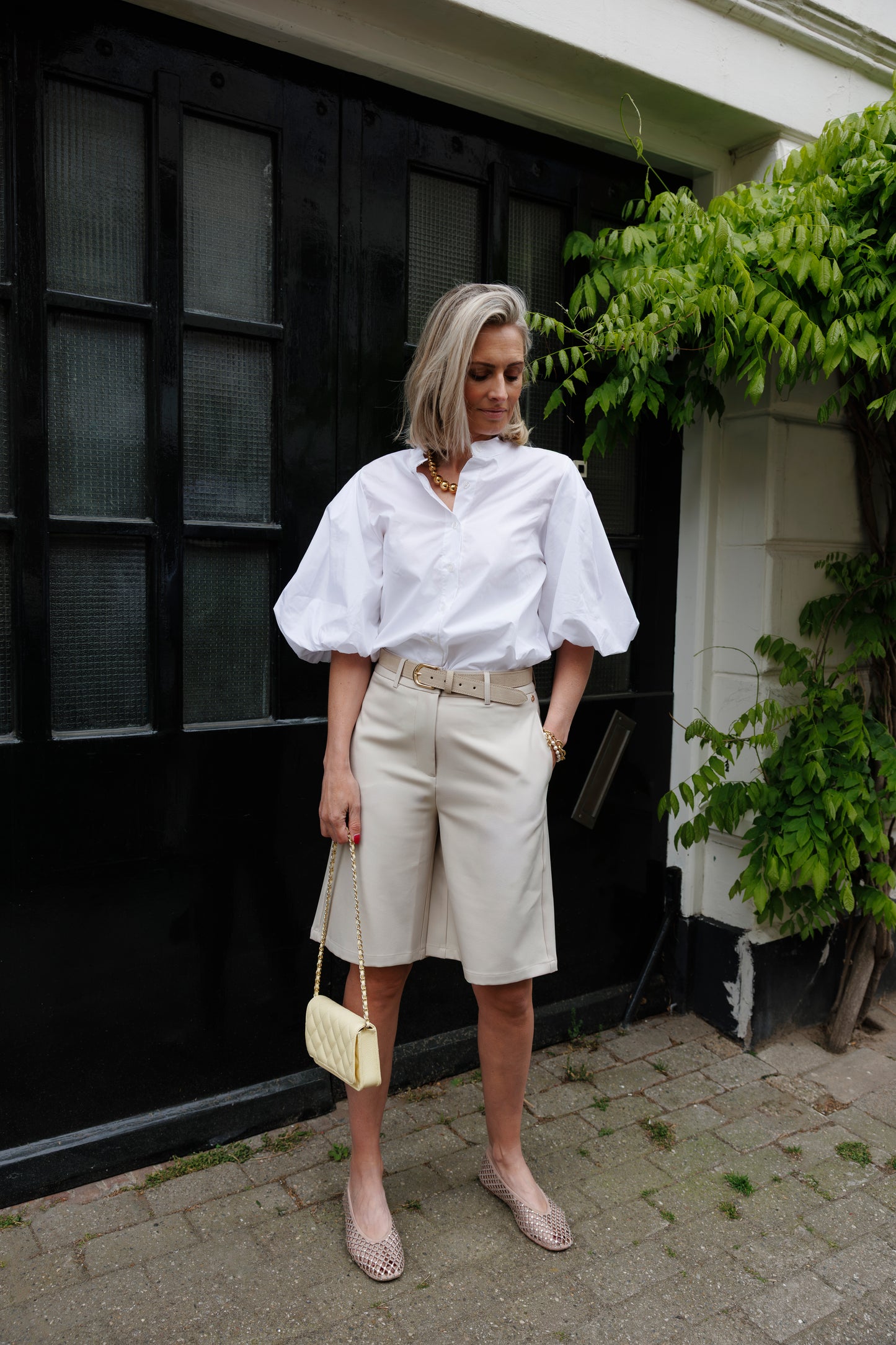 Blouse Fenna KM Pofmouw Wit