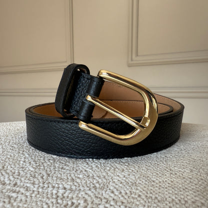 Riem Suus Leer Zwart Goud