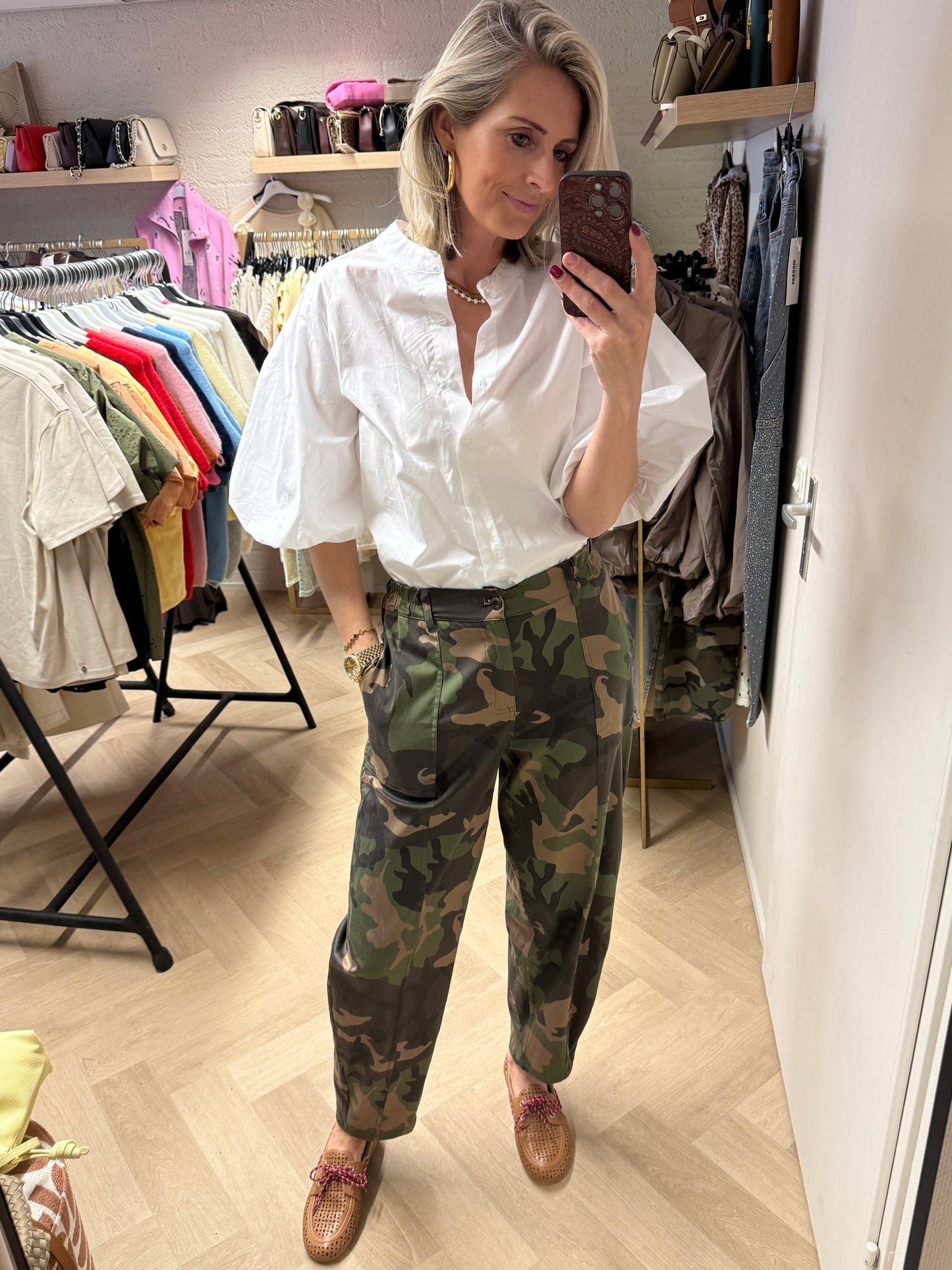 Broek Char Armyprint Groen
