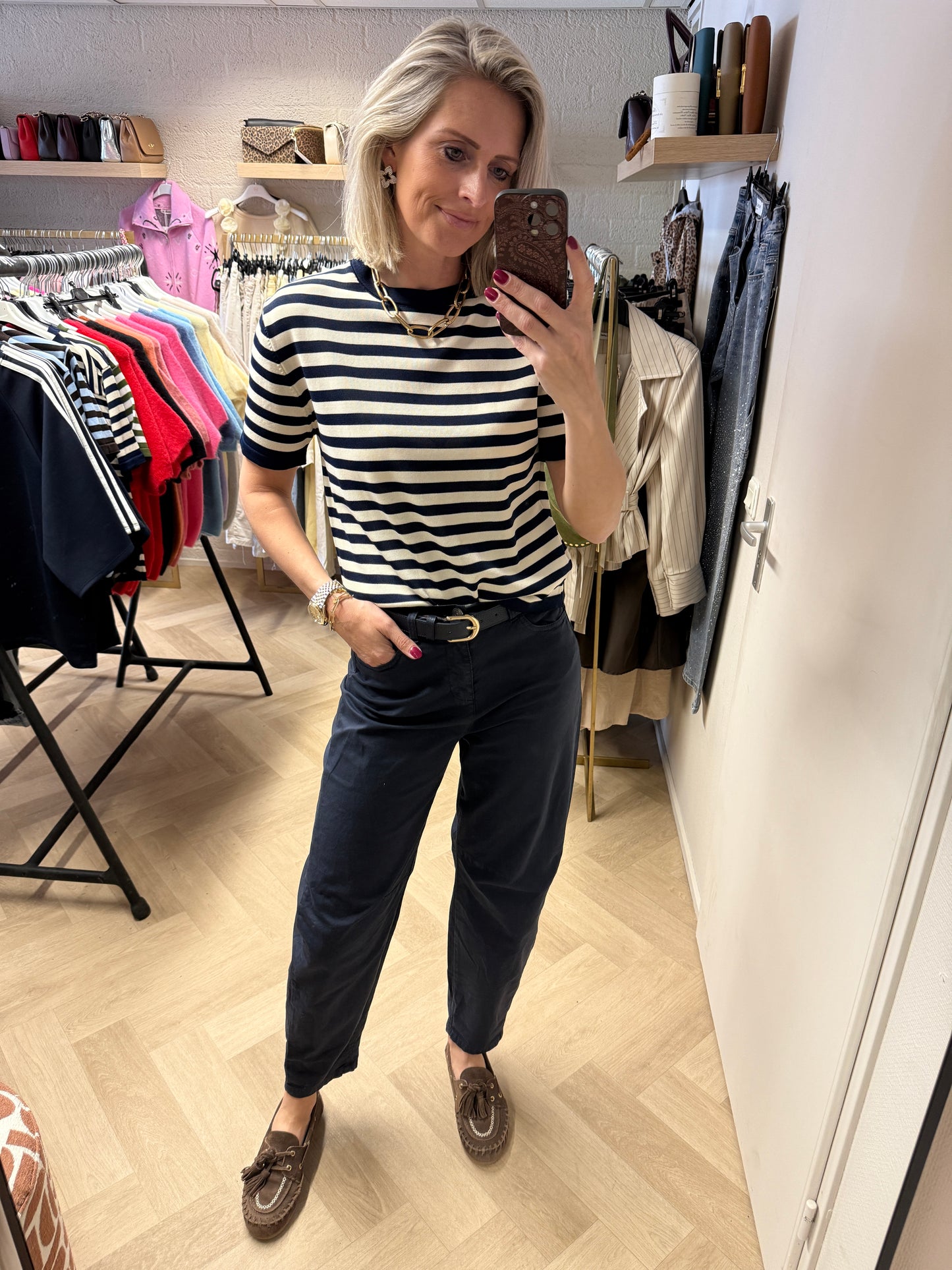 Broek Haily Katoen Donkerblauw