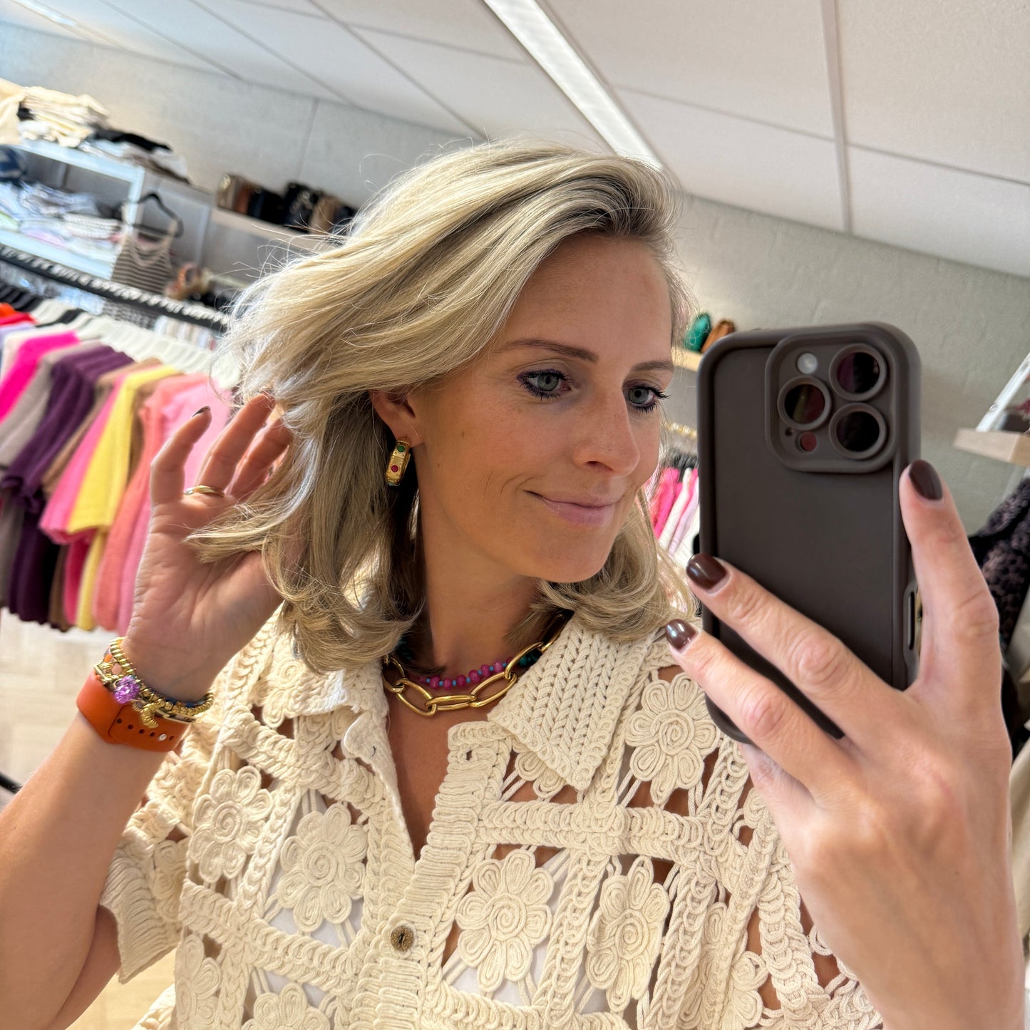 Oorbellen Elise Goud Multi