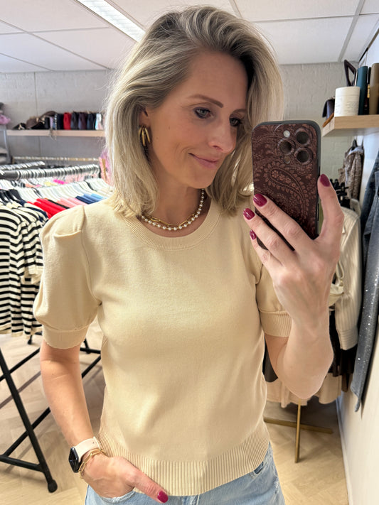 Shirt Lois Pofmouw Beige