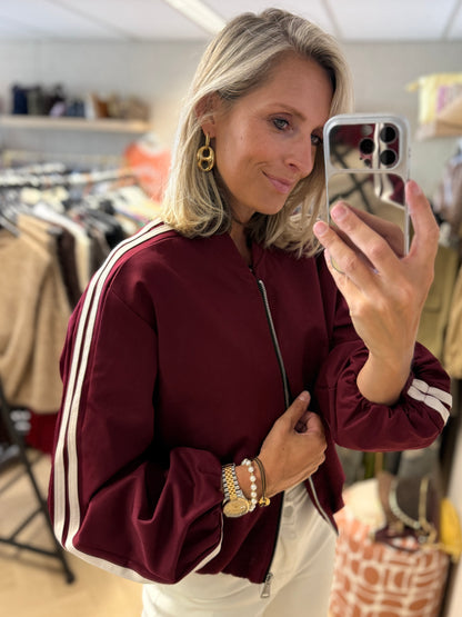 Jack Dubbele Streep Burgundy