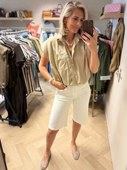Blouse Eva Pof Elastiek Beige