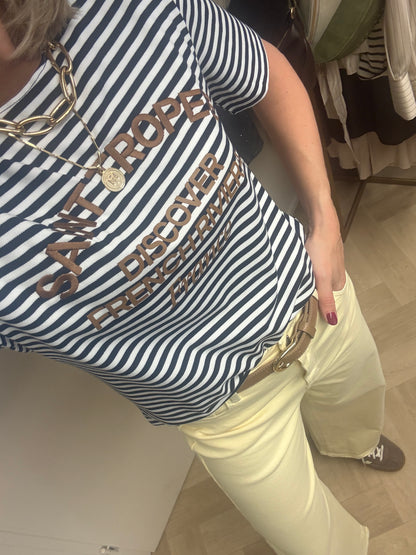 Jeans Laulia Wide Leg Zachtgeel