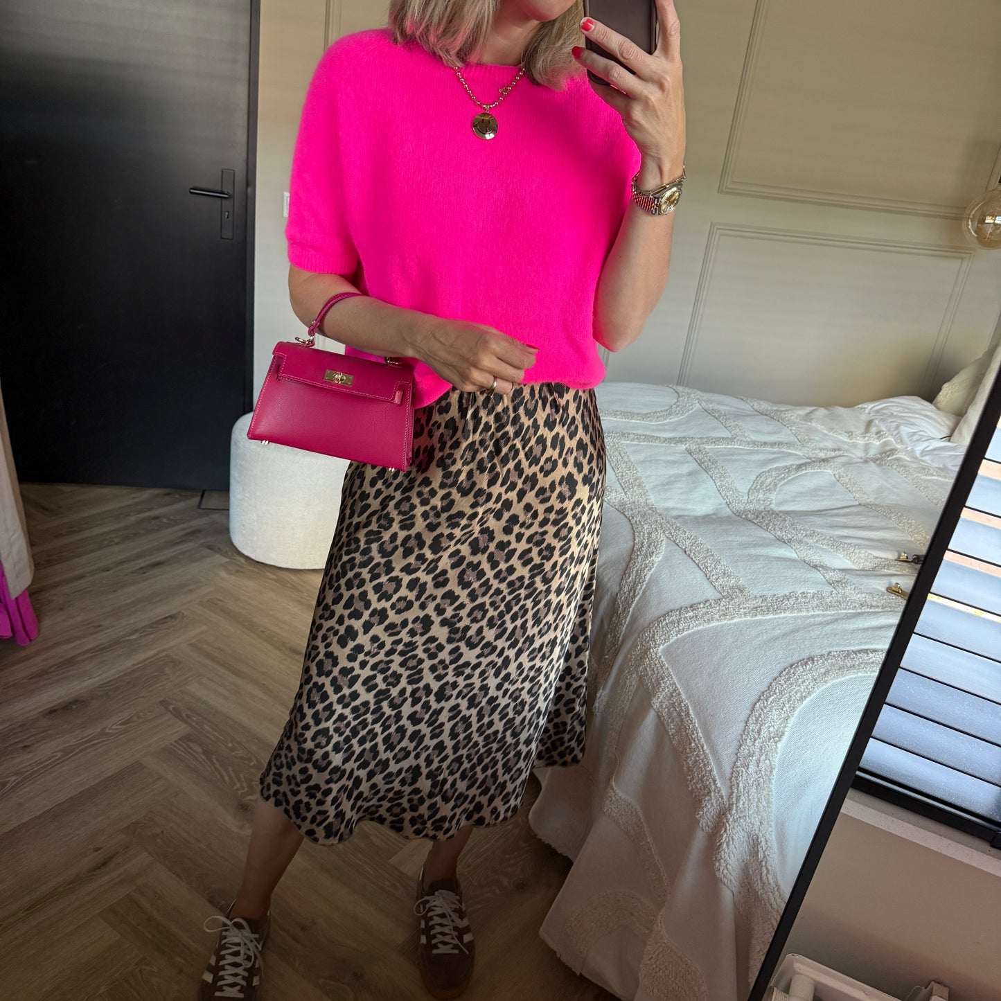 Rok Jumelle Viscose Leopard