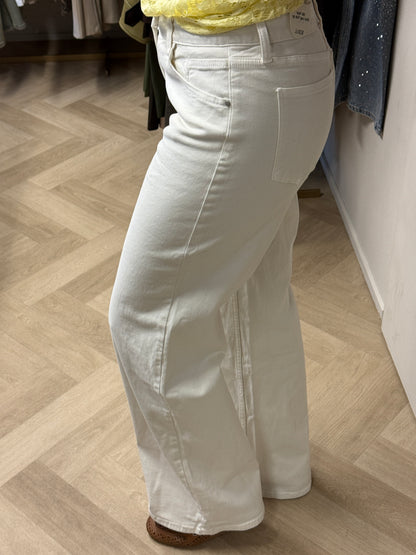Jeans Redial Wide Legg Tall Ecru