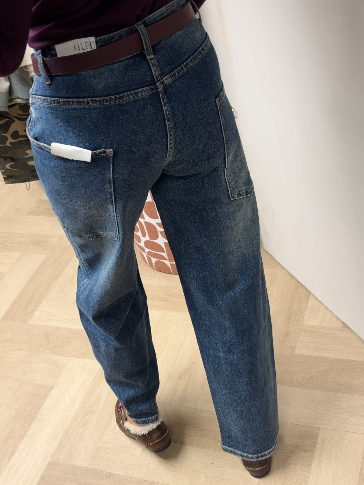 Jeans Hello Miss Barrel Pockets Blauw