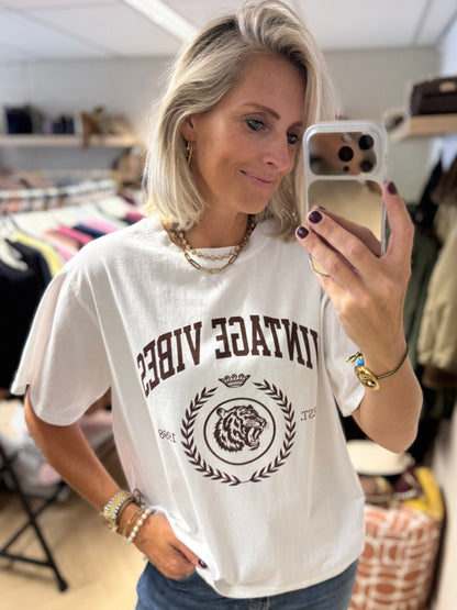 T-Shirt Julia Vintage Wit