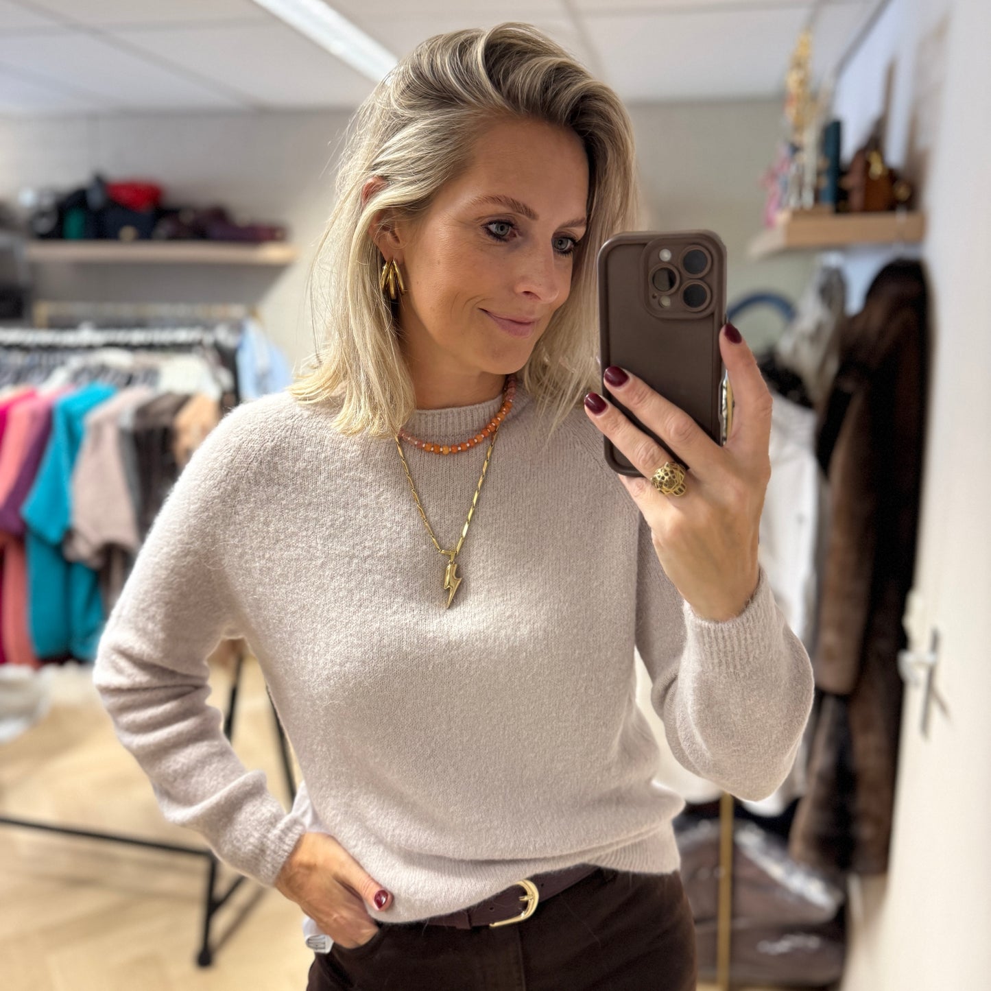 Trui Claudia Alpaca Lange Mouw Kit