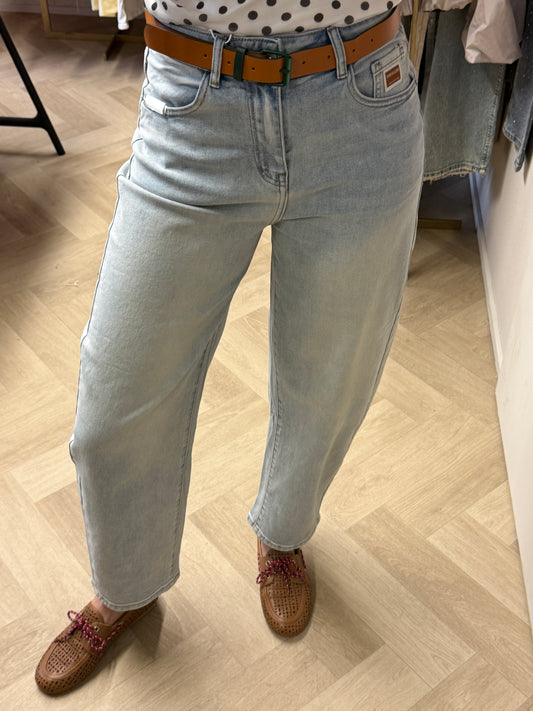 Jeans Brandy Balloon Blauw Beige