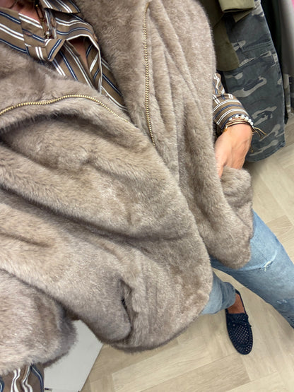 Jack Rowan Faux Fur Taupe