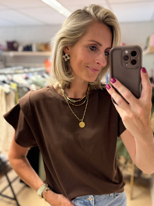 T-Shirt Unika Katoen Choco