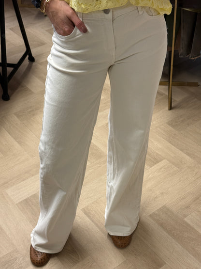Jeans Redial Wide Legg Tall Ecru