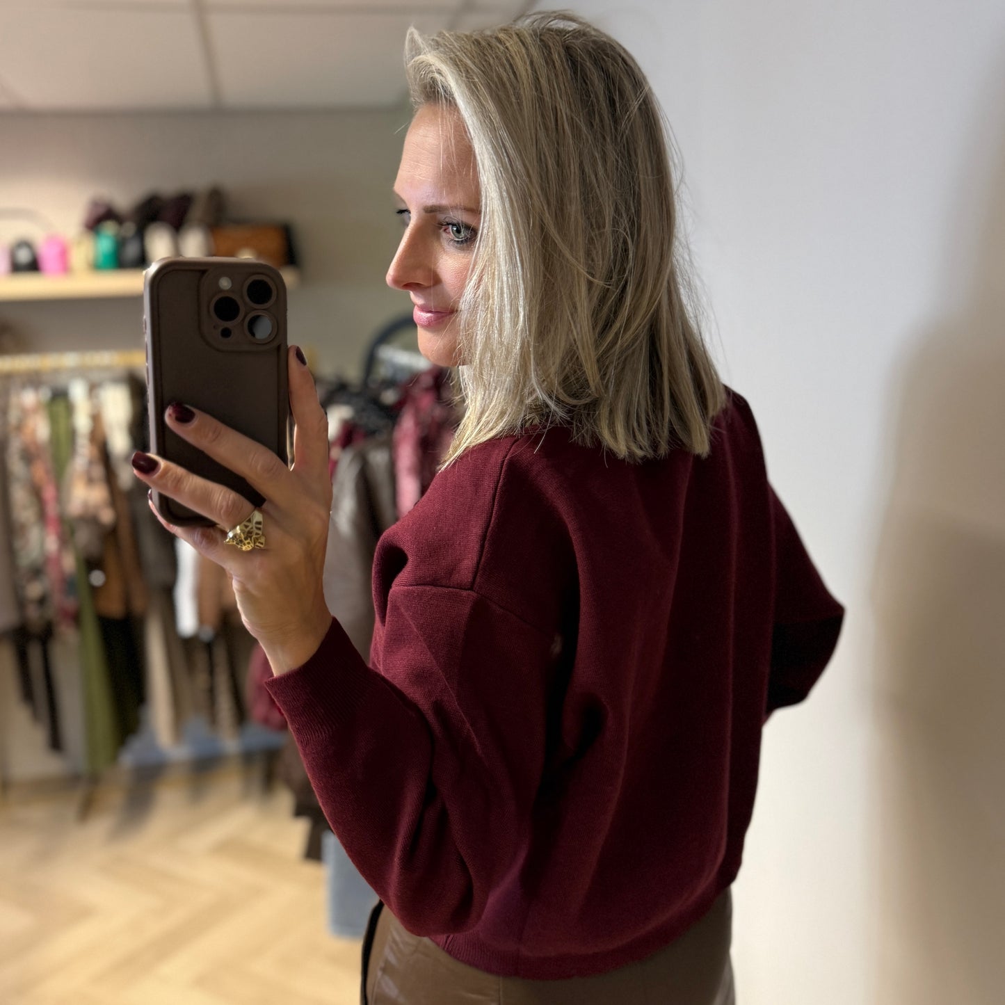 Trui Isa Polyamide Bordeaux