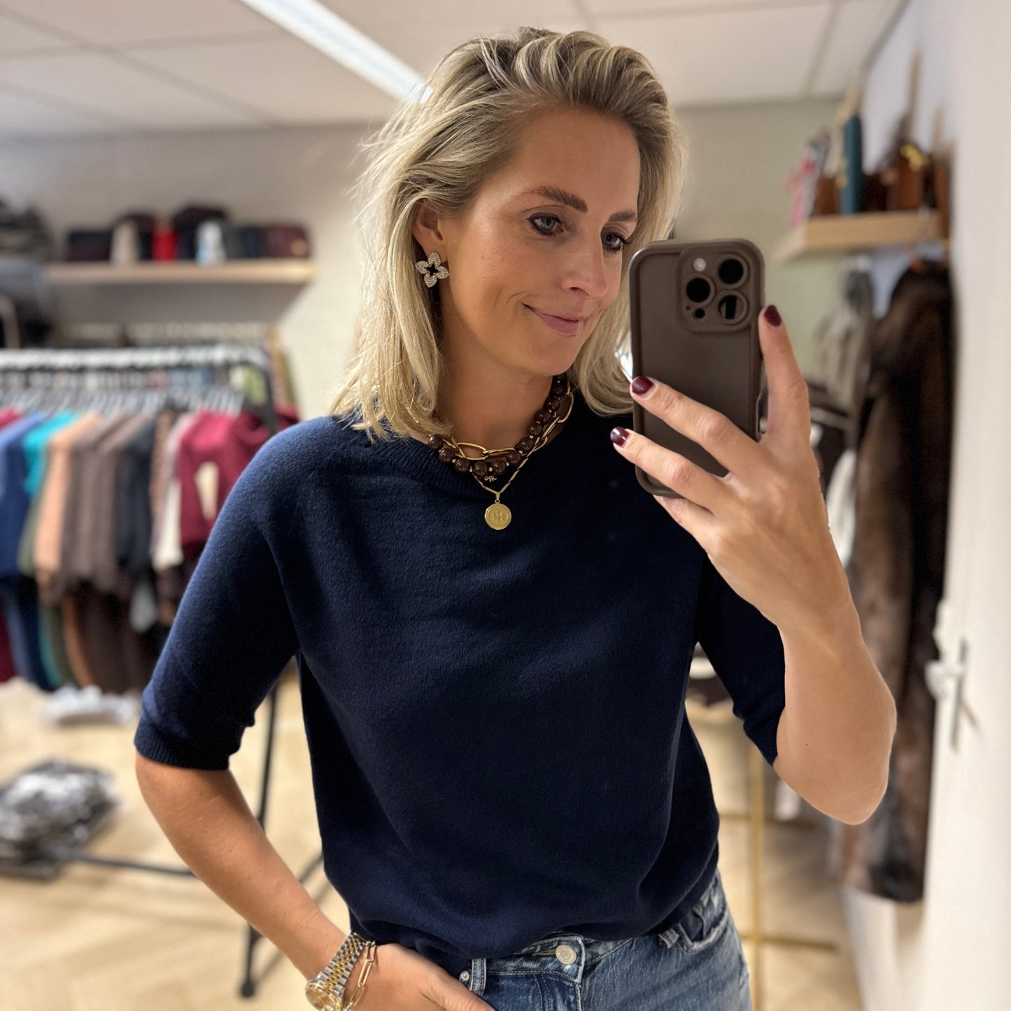 Trui Suzie Viscose Donkerblauw