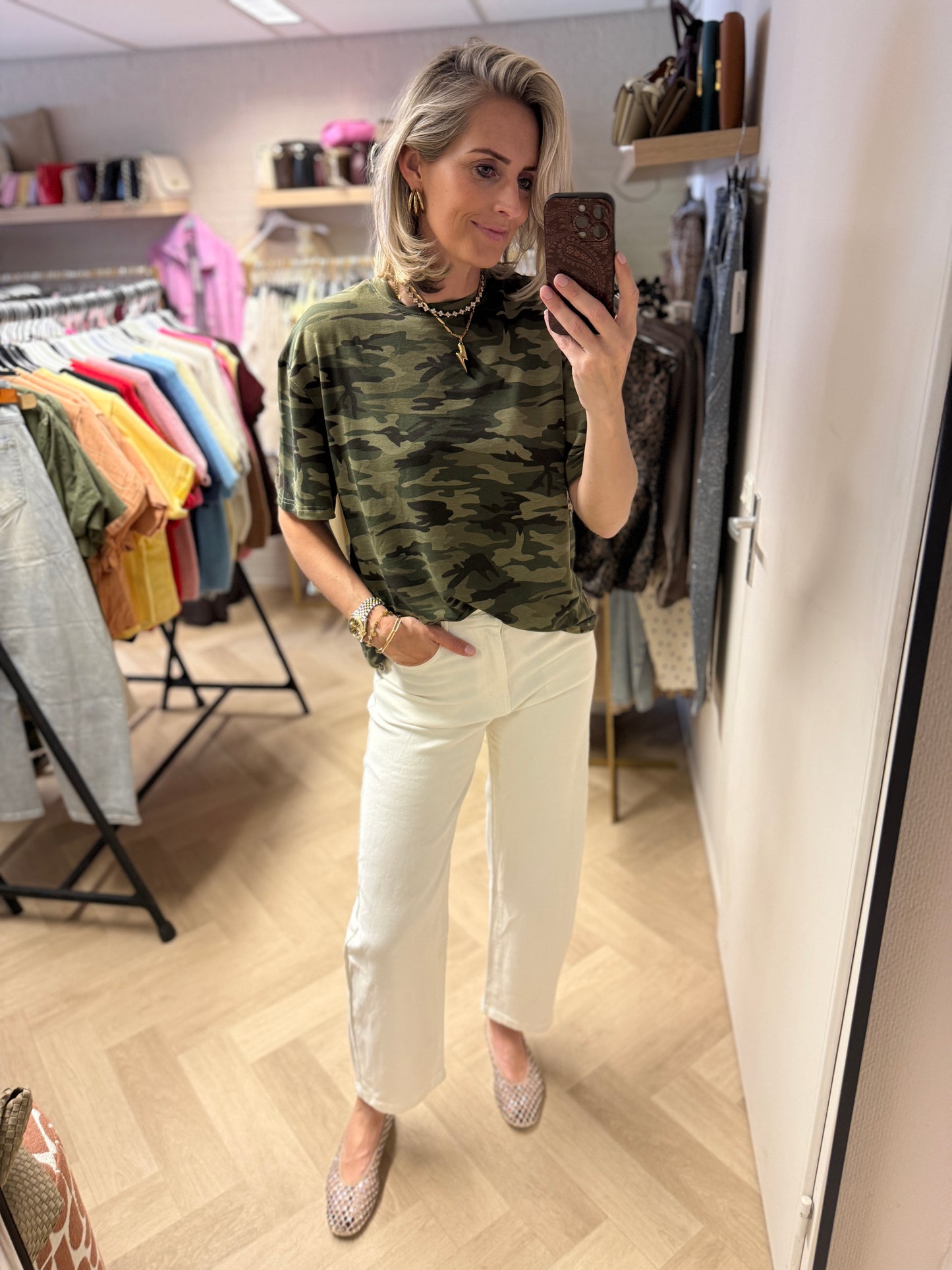 Shirt Armyprint Groen