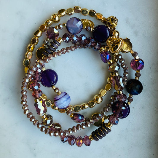 Armband Set Cannes Paars