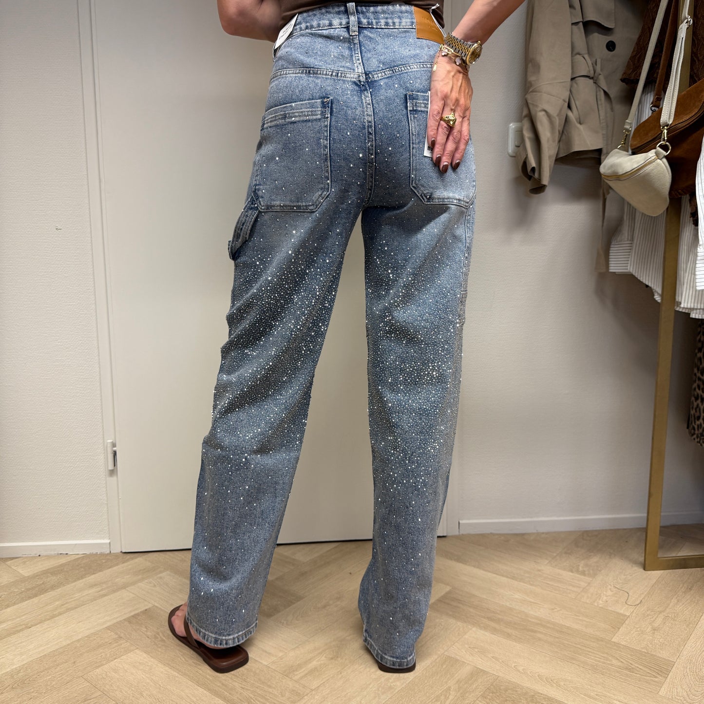 Jeans Sterre Worker Strass Denim